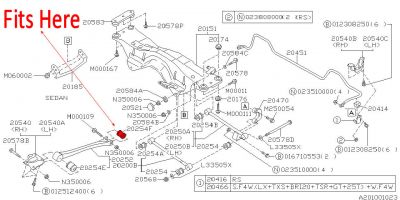 Superflex - Legacy BD/BG 1994-99 Rear Trailing Arm Lower Rear Bush Kit #2